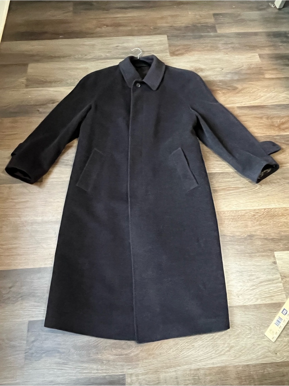 Lauren Ralph Lauren Men's Virgin Wool Angora Overcoat 42R Made in Italy Brown